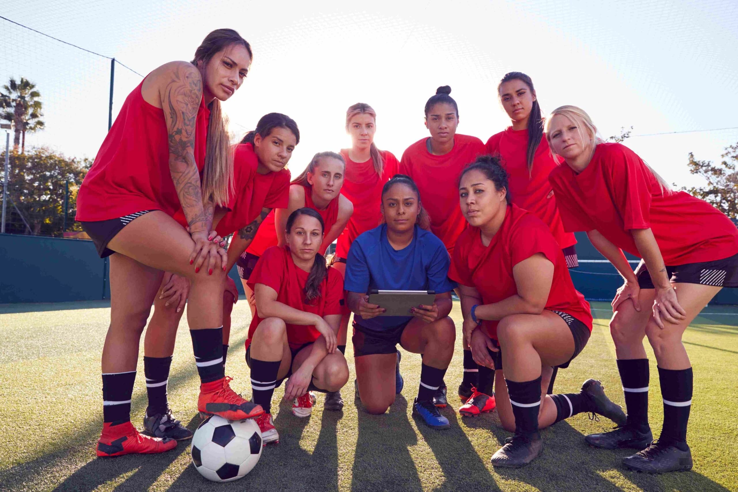 Coaches working with a sports team